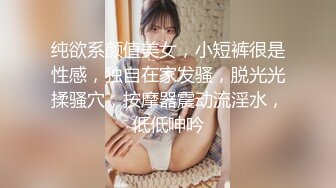 纯欲系颜值美女，小短裤很是性感，独自在家发骚，脱光光揉骚穴，按摩器震动流淫水，低低呻吟